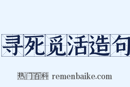 寻死觅活造句是什么意思的图片